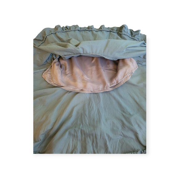 Anthropologie Odille Vintage Y2K Teal Tiered Low-Slung Maxi Skirt Size 2 EUC - Picture 9 of 10